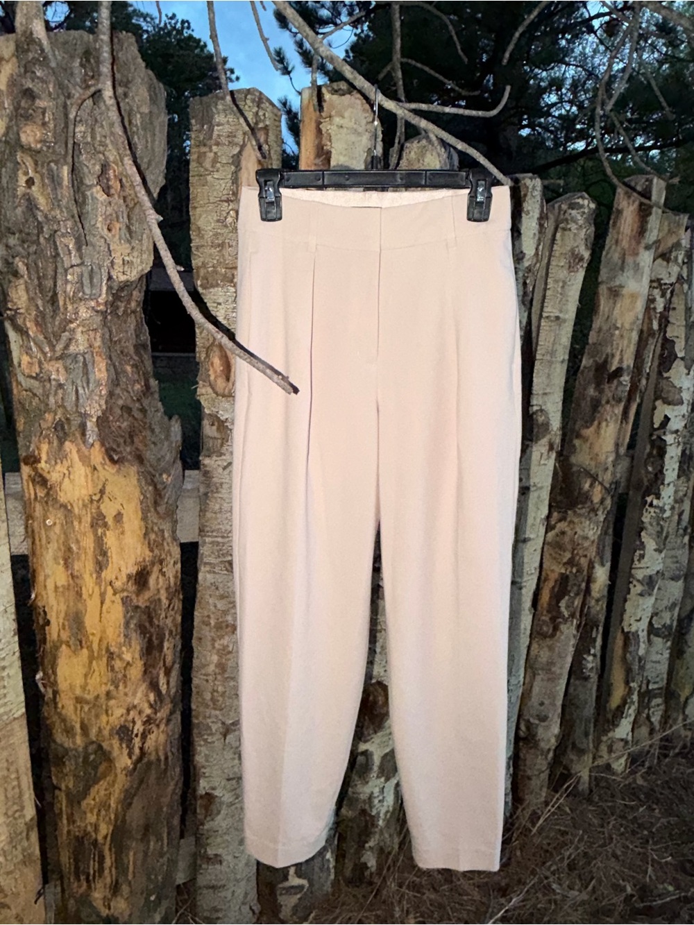 EXPRESS Women's Blush High Waist Tapered Slacks